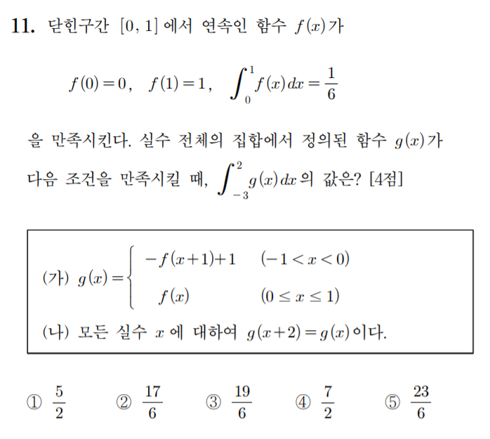 
		                            		
		                            			21-06 평가원 수학 (공통) (1~22) - 11번  문제 
		                            		
		                            		
						                       	
						                       		#주기함수 
						                       	
						                       		#대칭 함수의 표현 - 점대칭 
						                       	
					                       	
					                       	
						                       	
						                       		#고등학교수학>함수와 그래프>함수 
						                       	
						                       		#수학II>미분>함수의 그래프 
						                       	
					                       	
		                            	