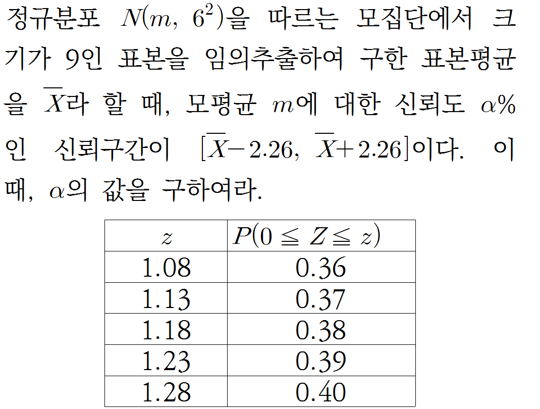 
		                            		
		                            			샘토링연습문제_확률과통계11 - 32번  문제 
		                            		
		                            		
						                       	
						                       		#정규분포의 표준화 
						                       	
						                       		#나올 수 있는 표본평균의 분포 
						                       	
					                       	
					                       	
						                       	
						                       		#확률과 통계>통계>확률분포 
						                       	
						                       		#확률과 통계>통계>통계적 추정 
						                       	
					                       	
		                            	